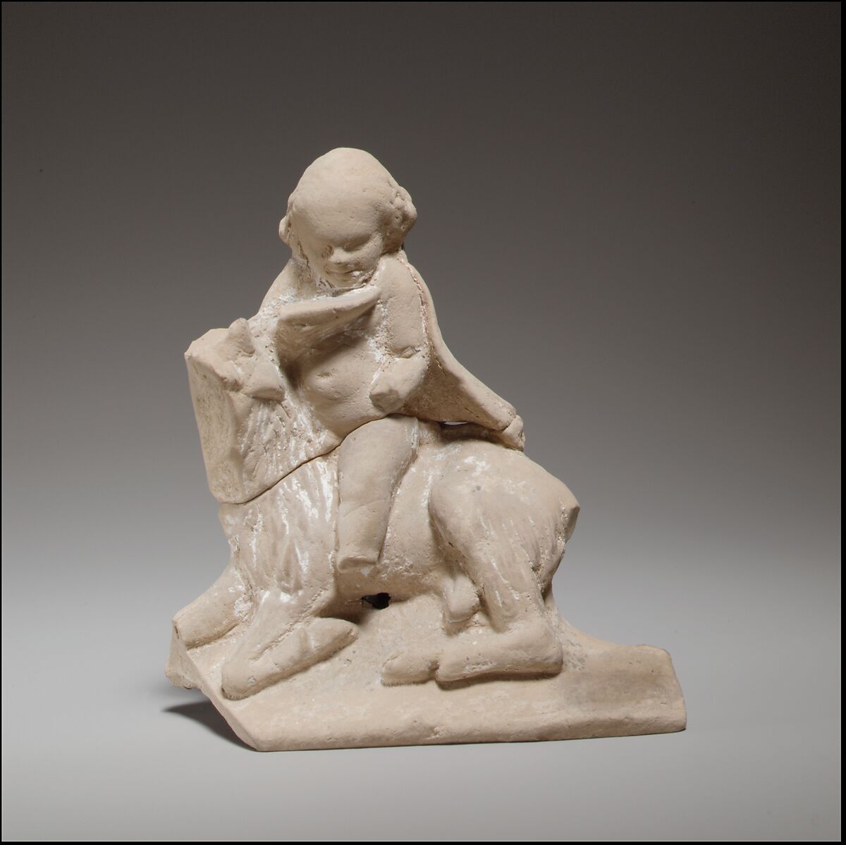 Eros riding a goat, Terracotta, Cypriot