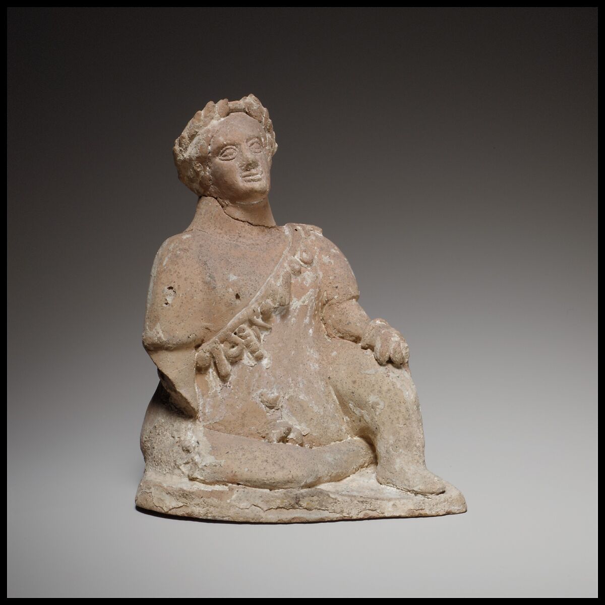 Seated boy, Terracotta, Cypriot 