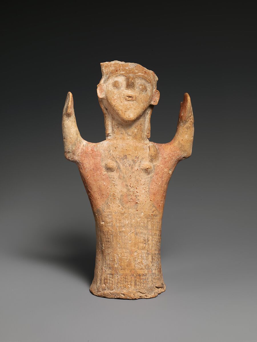 Terracotta female figure, Terracotta, Cypriot 