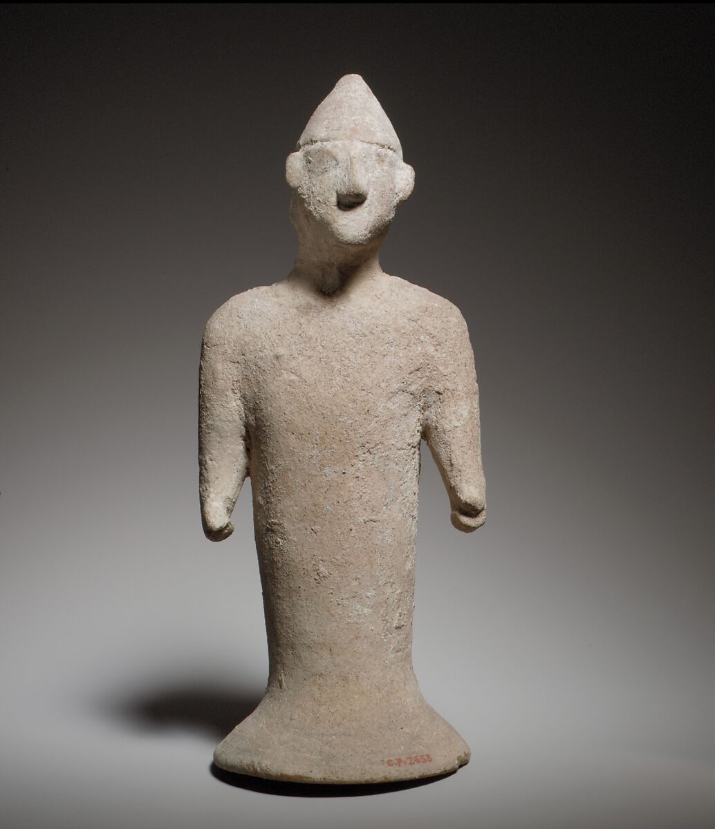 Terracotta figure of a man, Terracotta, Cypriot 