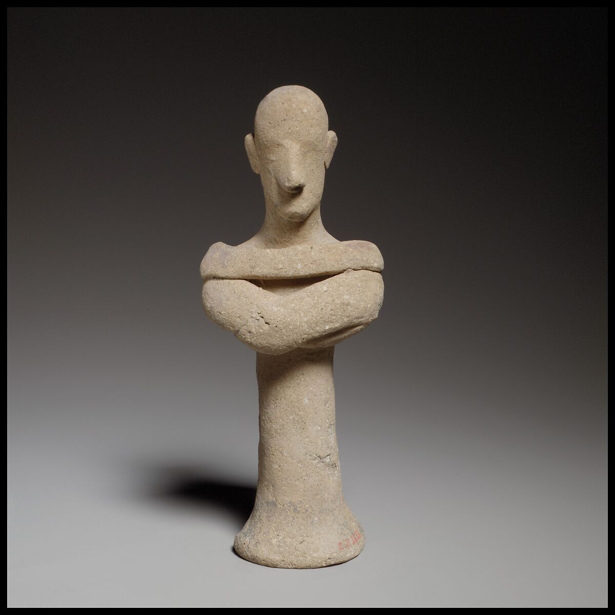 Standing male figurine, Terracotta, Cypriot 