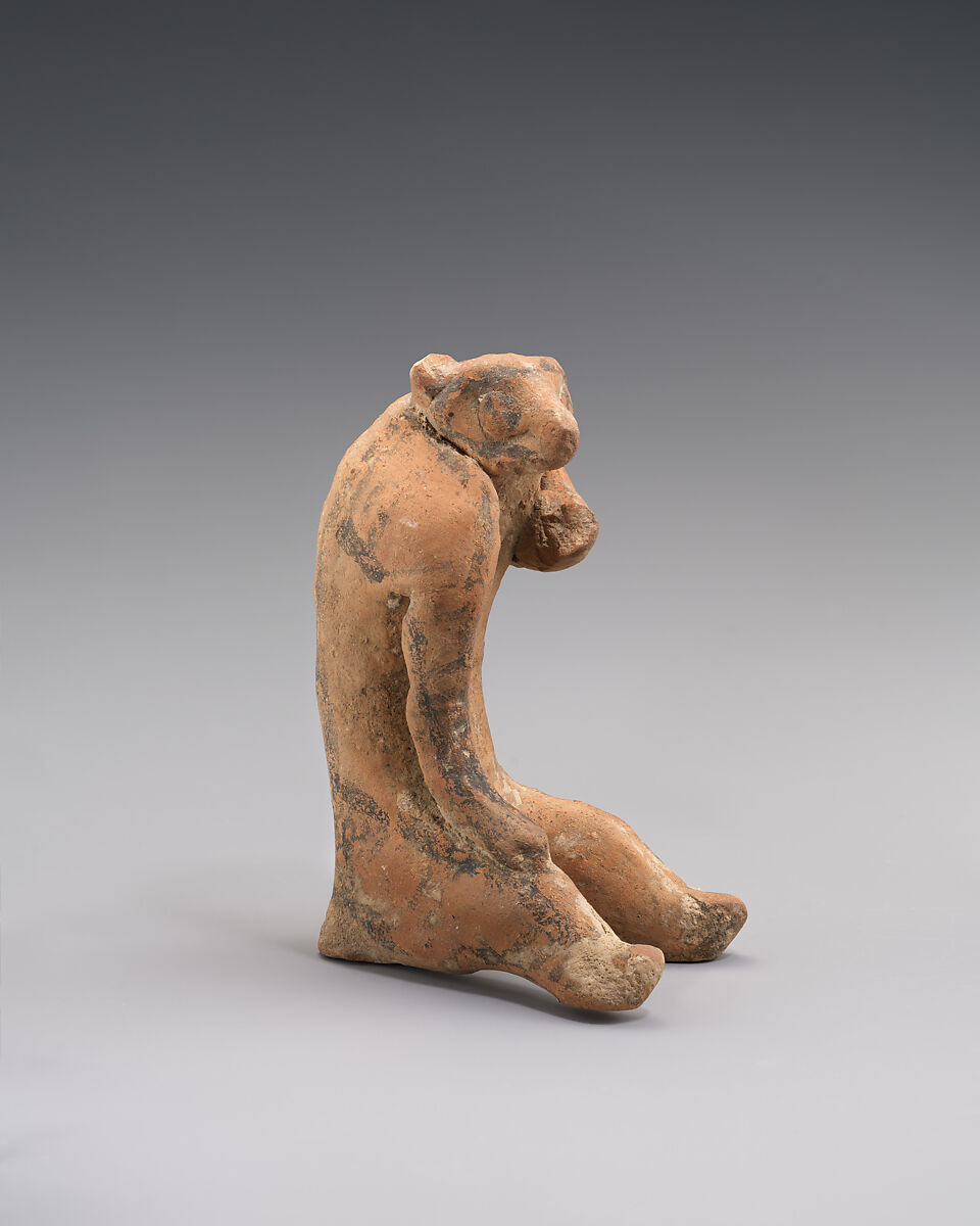 Terracotta statuette of a monkey or bear, Terracotta, Cypriot