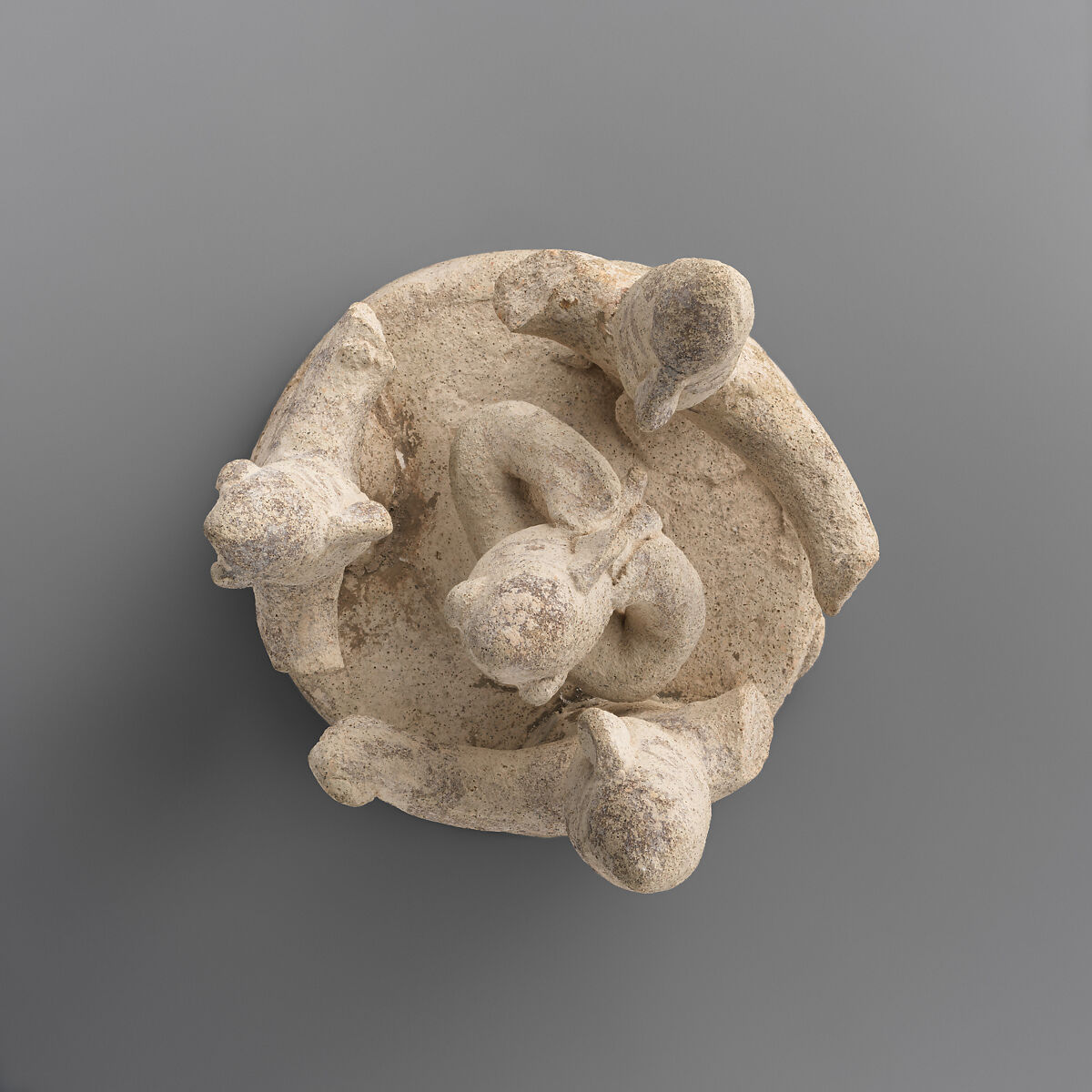 Terracotta statuette of a ring dance, Terracotta, Cypriot