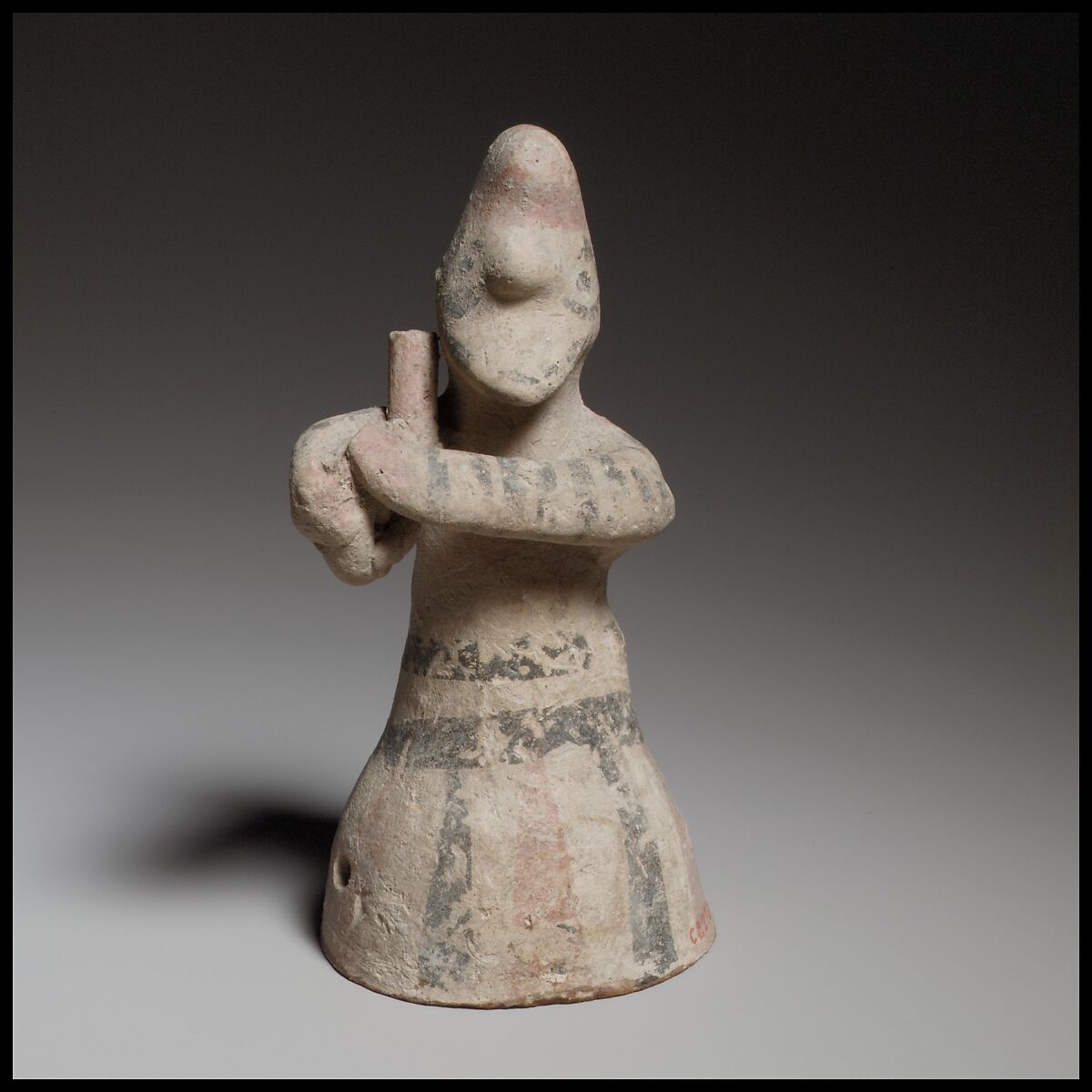 Standing male lyre player, Terracotta, Cypriot 