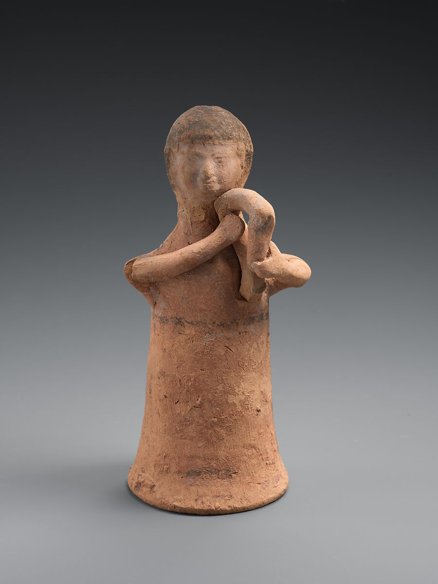 Terracotta female musician, Terracotta, Cypriot