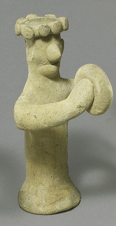 Standing tambourine player, Terracotta, Cypriot