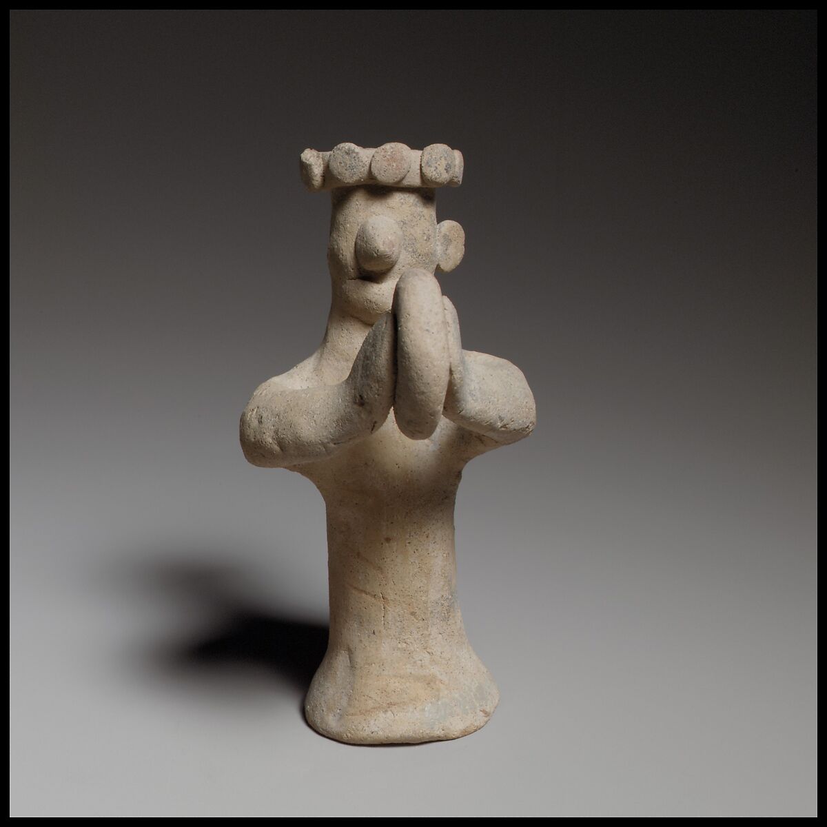 Standing tambourine player, Terracotta, Cypriot 