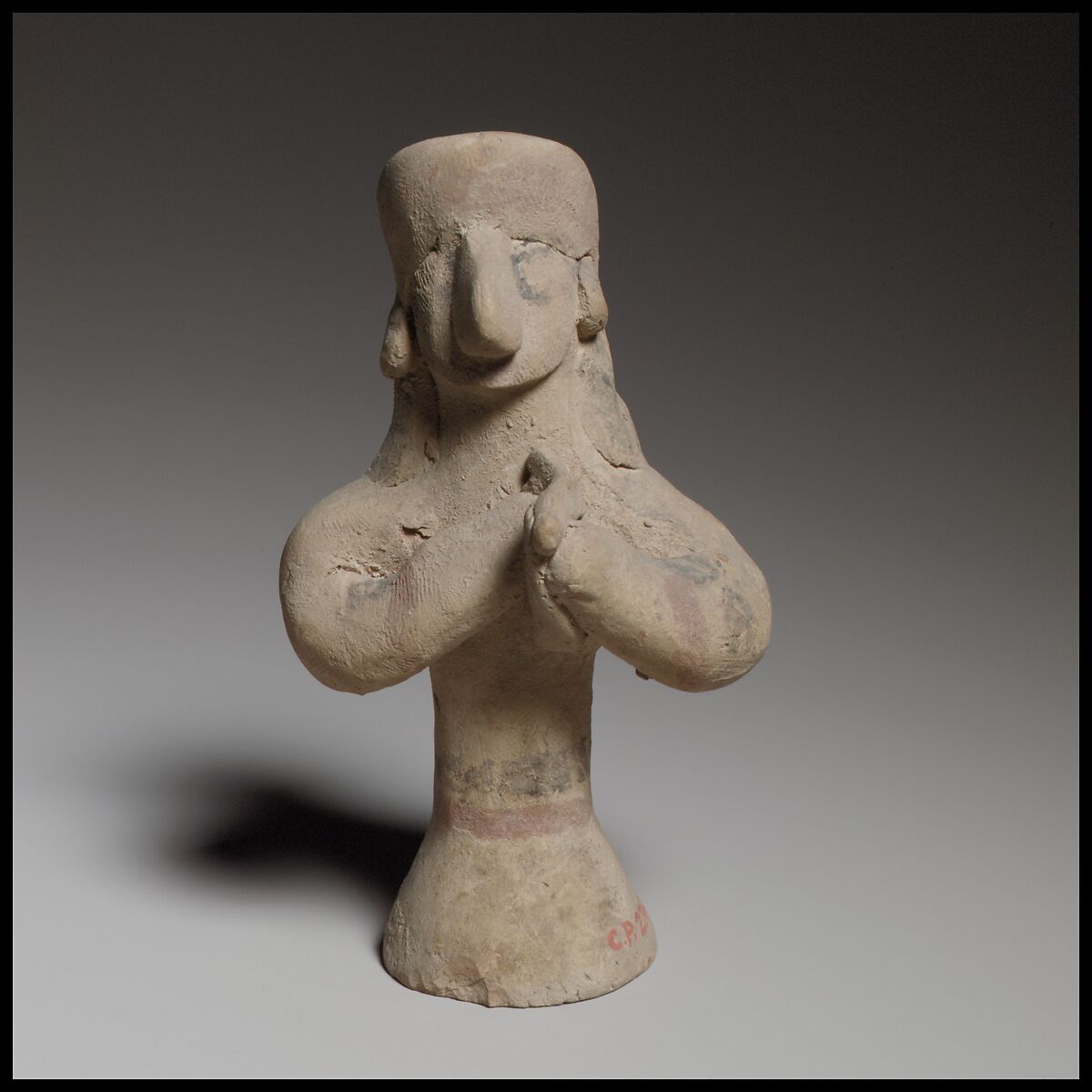 Standing male lyre player, Terracotta, Cypriot 