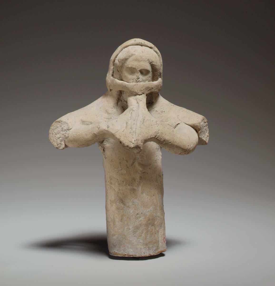 Standing female flute player, Terracotta, Cypriot 