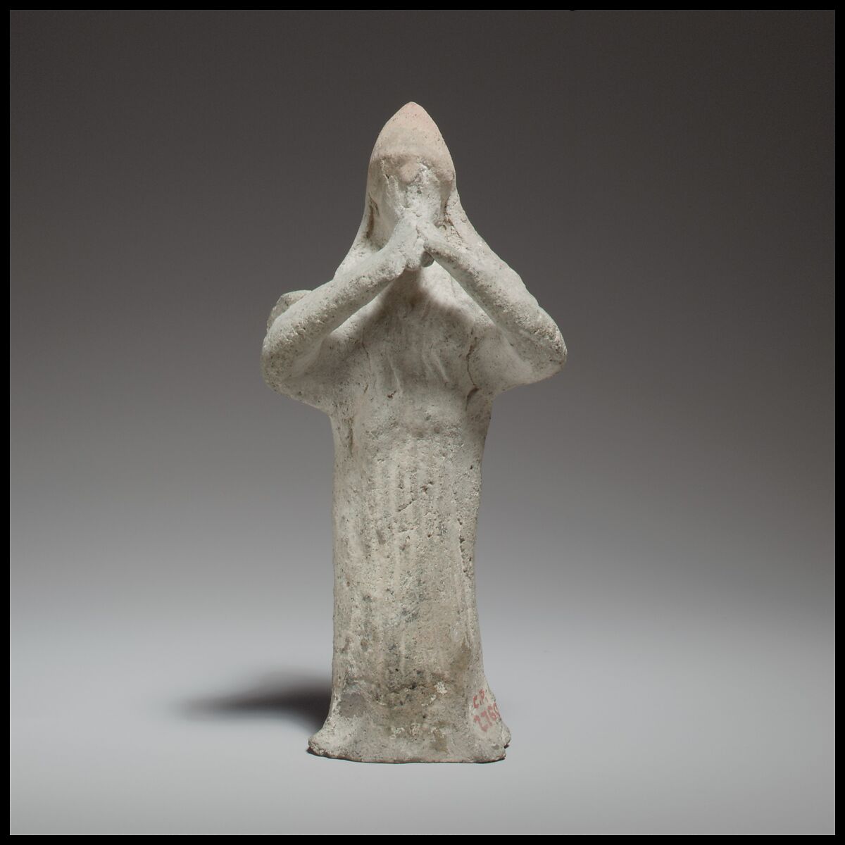 Standing female flute player, Terracotta, Cypriot 