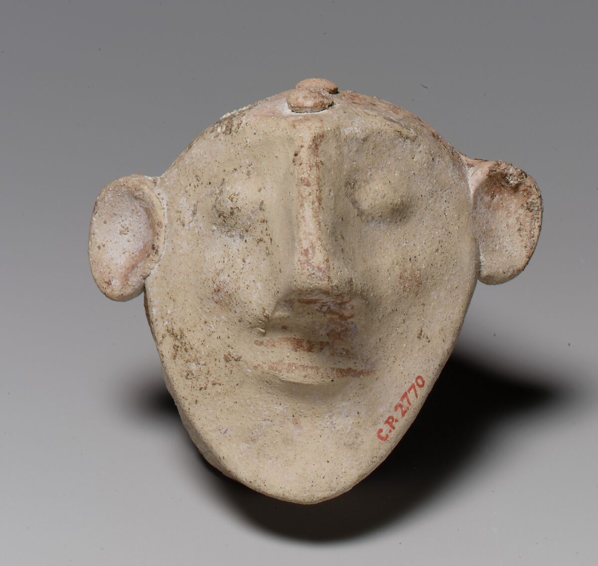Anthropomorphic mask, Terracotta, Cypriot 