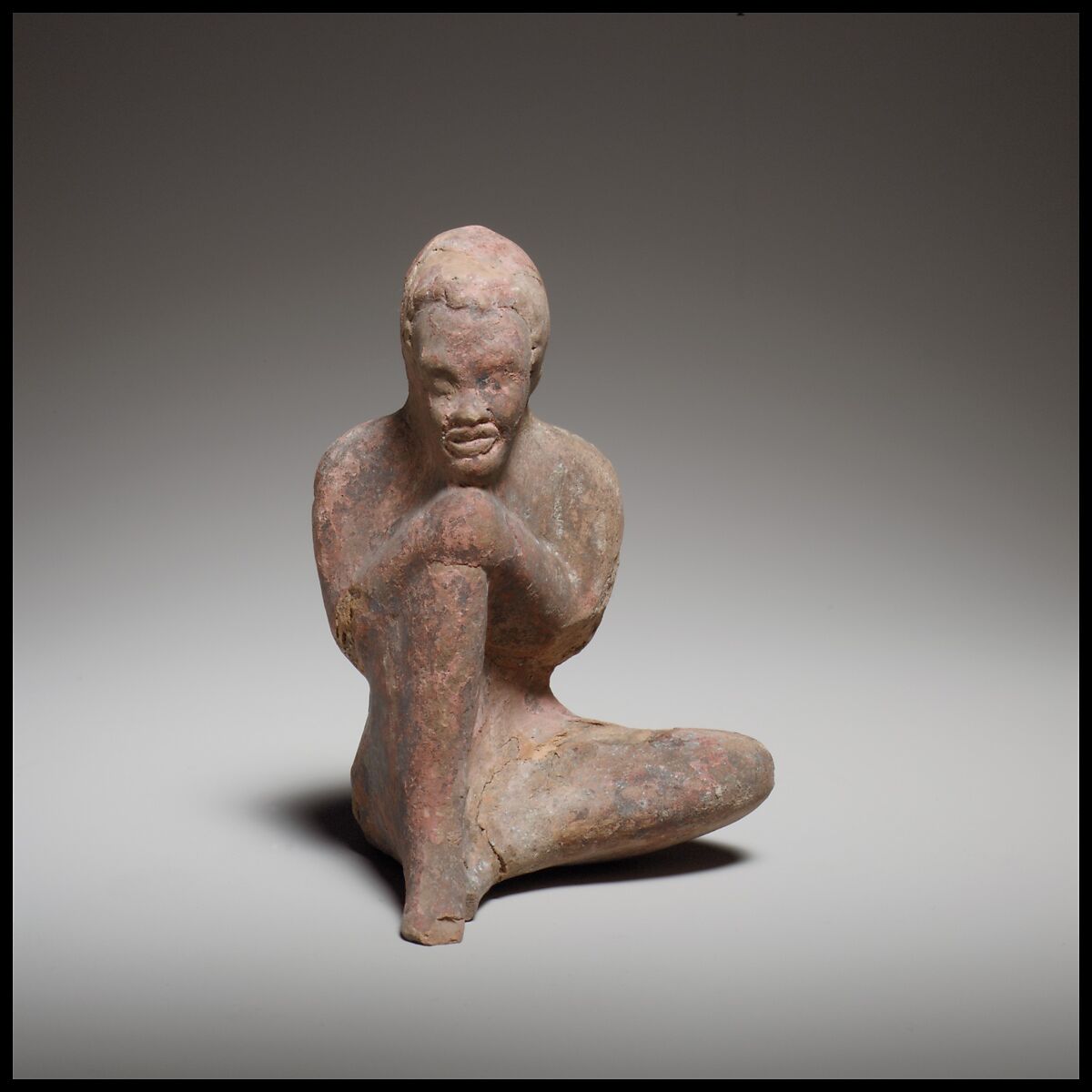Terracotta statuette of a Black African youth, Terracotta, Greek, Rhodian