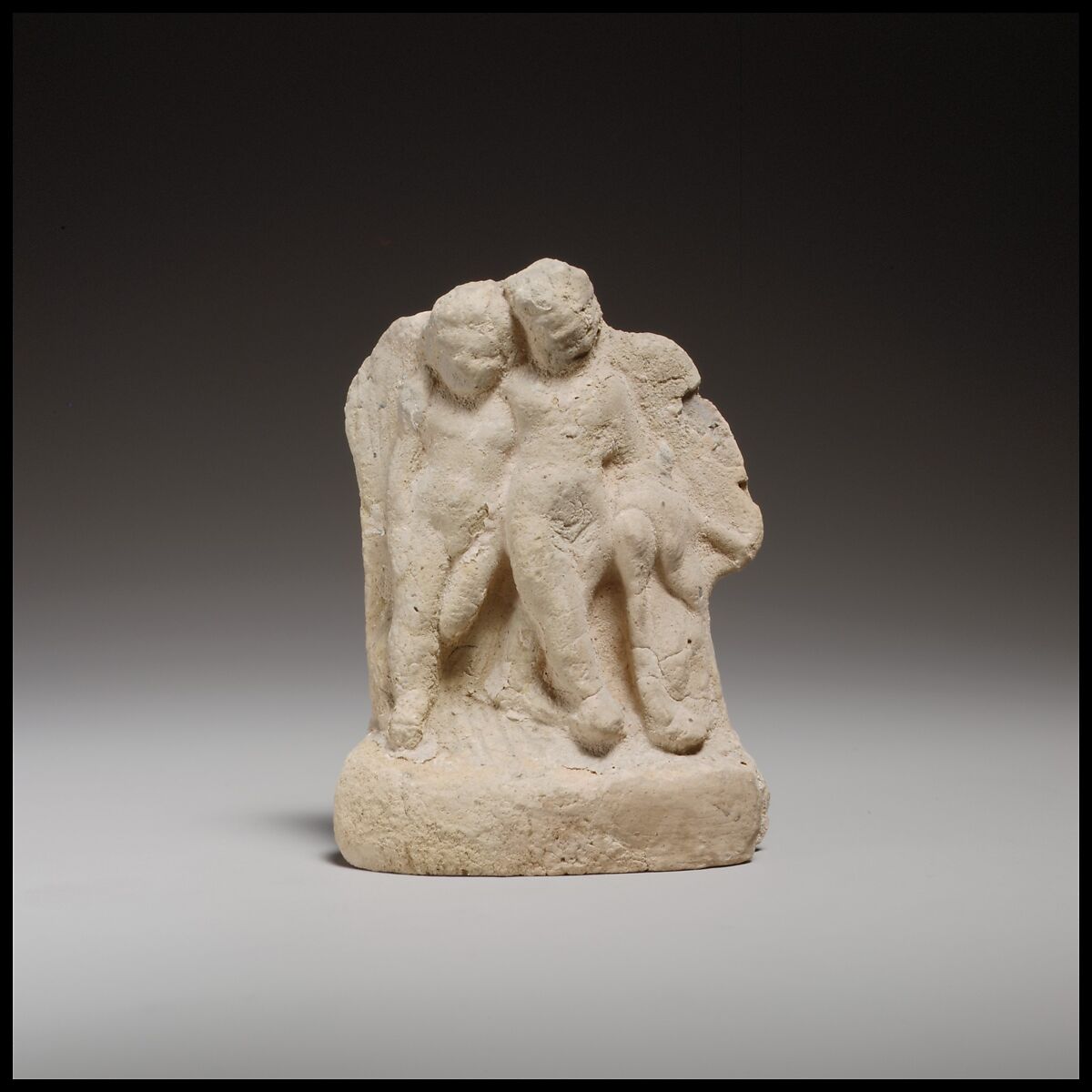 Relief with two nude girls, Terracotta, Cypriot 