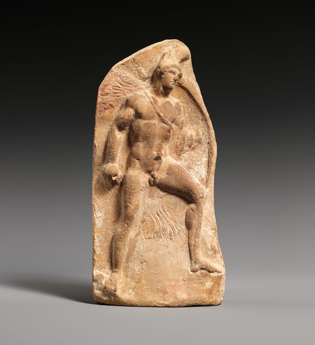 Terracotta relief depicting a warrior, Terracotta, Cypriot 