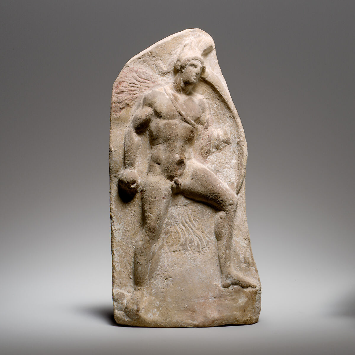 Terracotta relief depicting a warrior, Terracotta, Cypriot