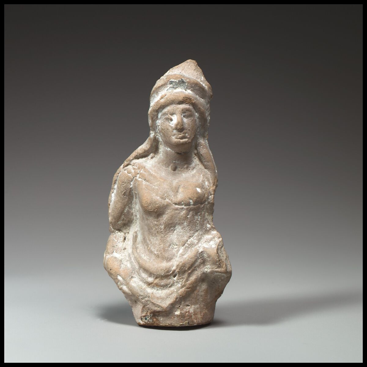 Standing female figurine, Terracotta, Cypriot 