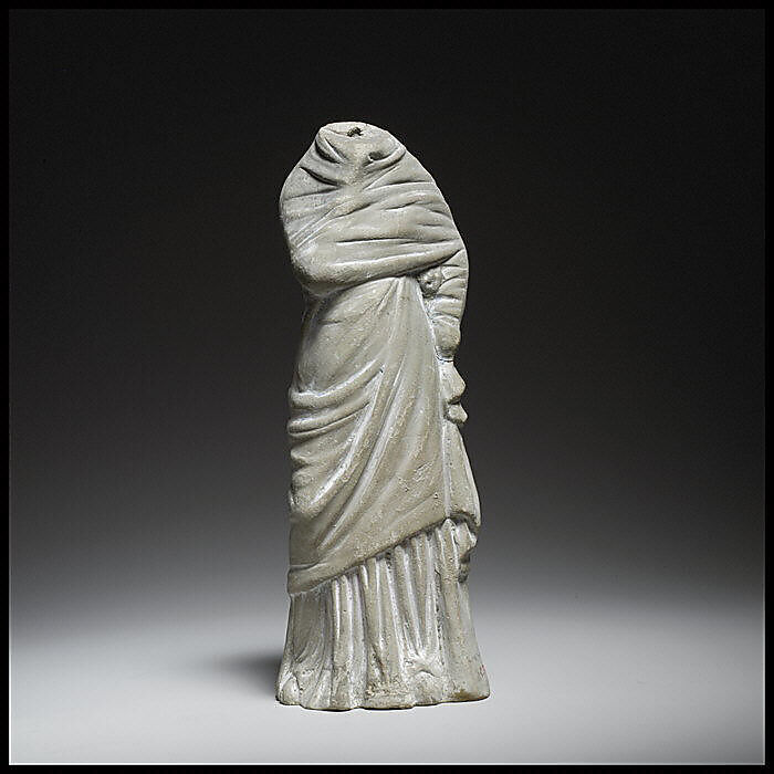 Terracotta statuette of a woman, Terracotta, Greek, Cypriot 