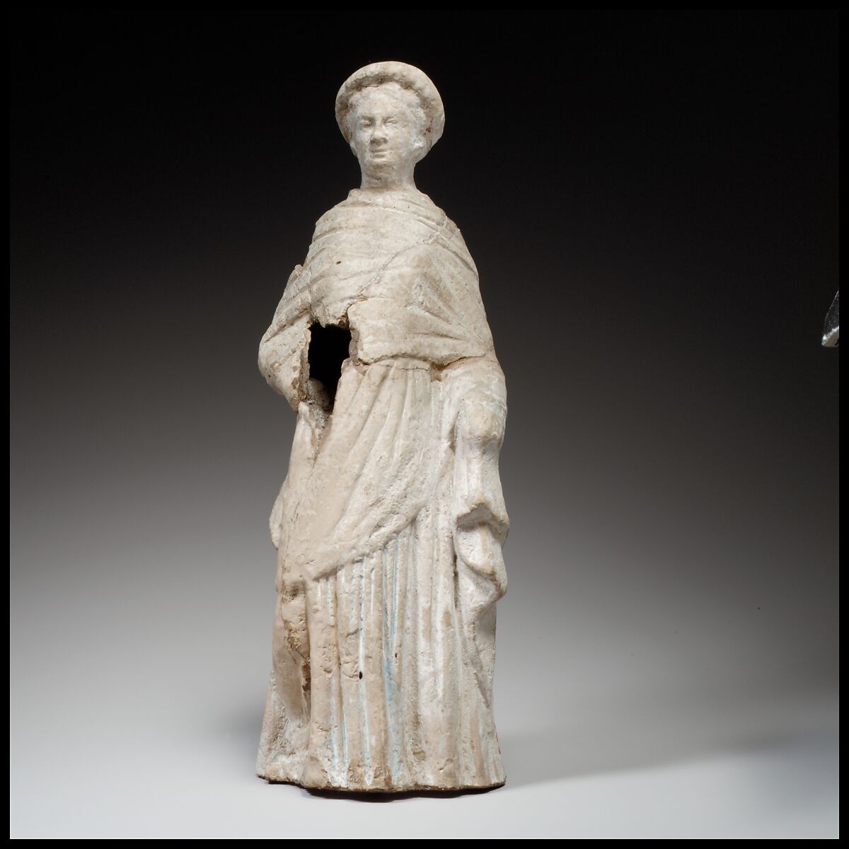 Terracotta statuette of a woman, Terracotta, Greek, Cypriot 