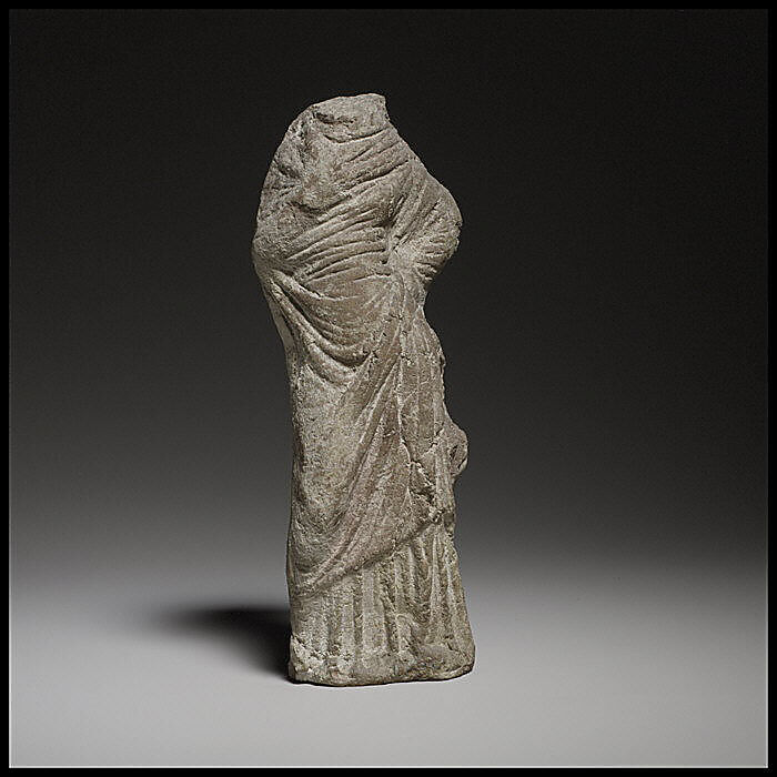 Terracotta statuette of a woman, Terracotta, Greek, Cypriot 