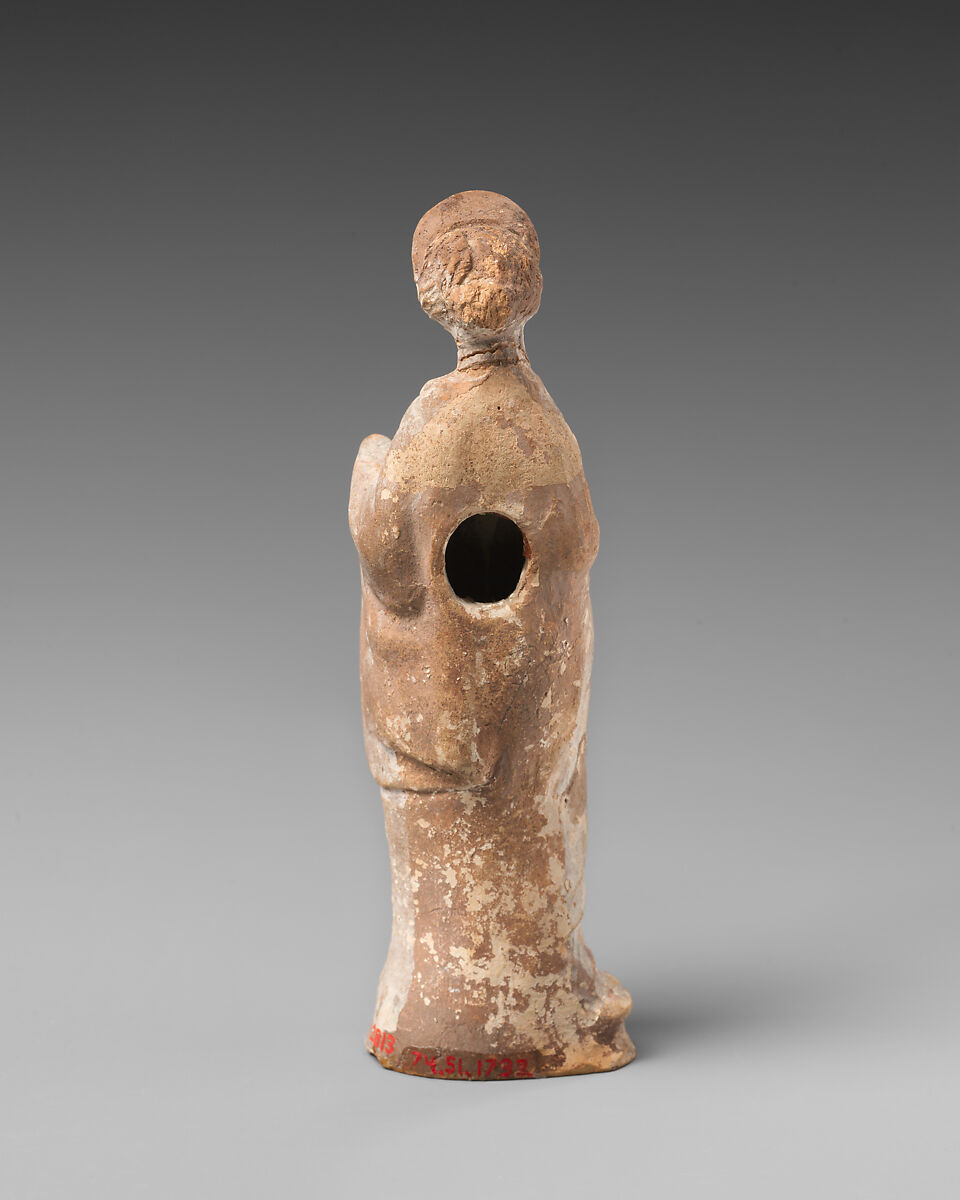 Terracotta statuette of a woman, Terracotta, Greek, Cypriot