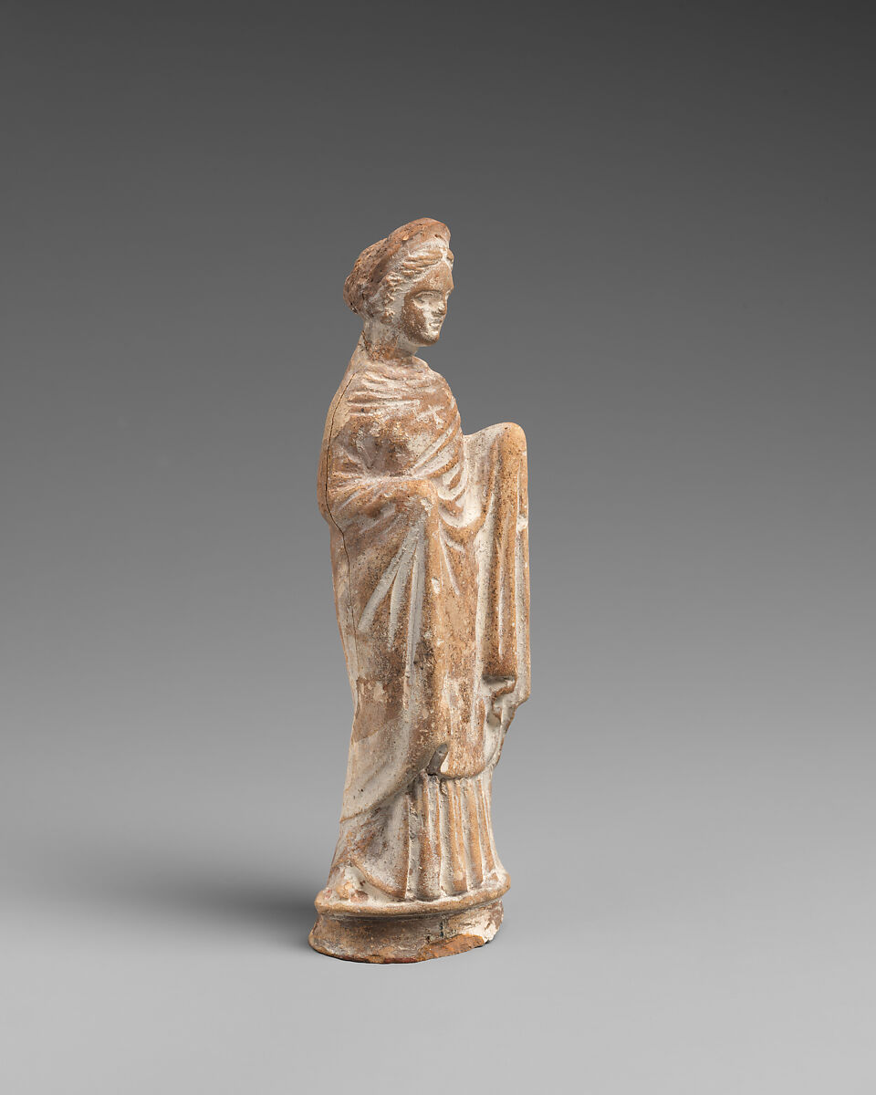 Terracotta statuette of a woman, Terracotta, Greek, Cypriot