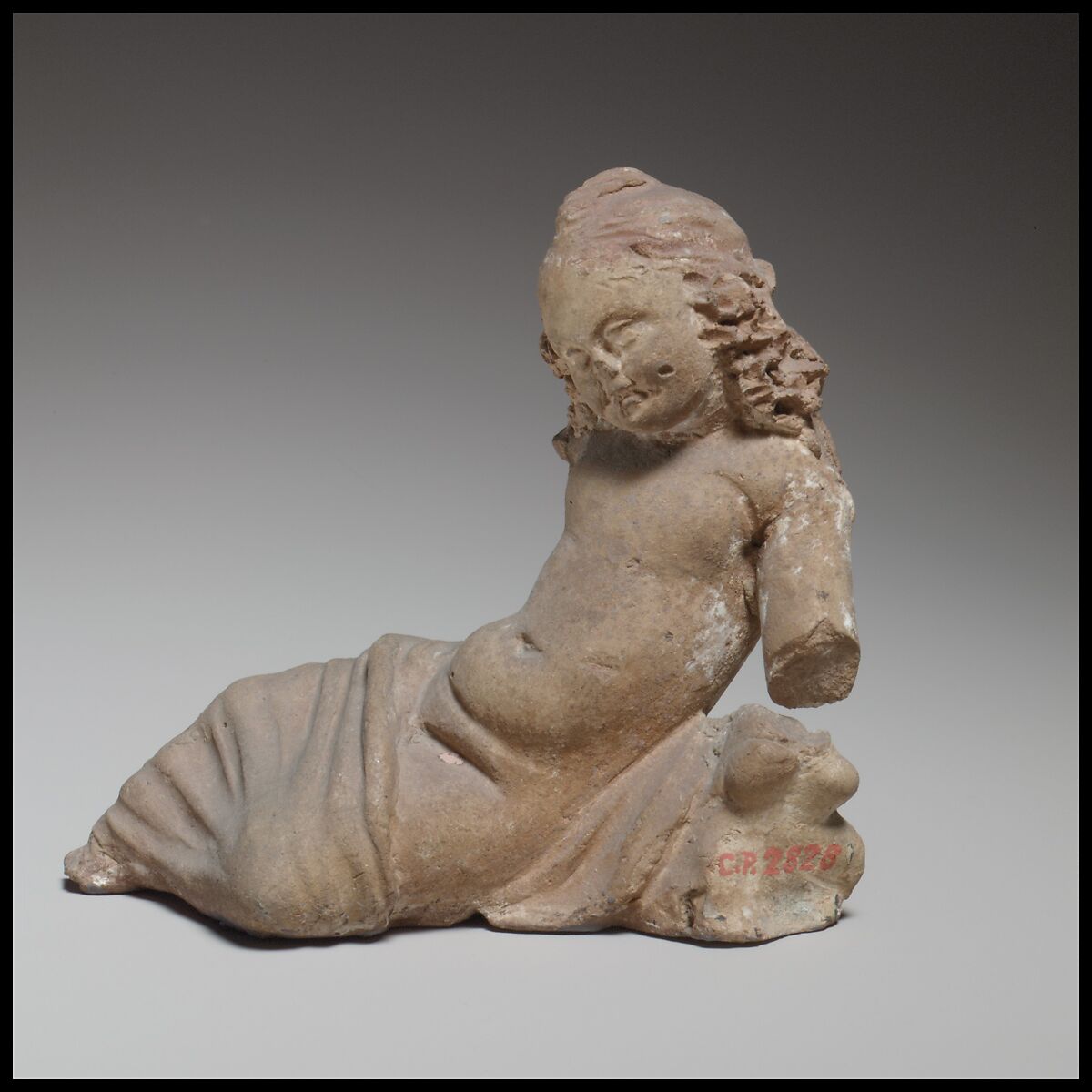 Reclining Eros, Terracotta, Cypriot 