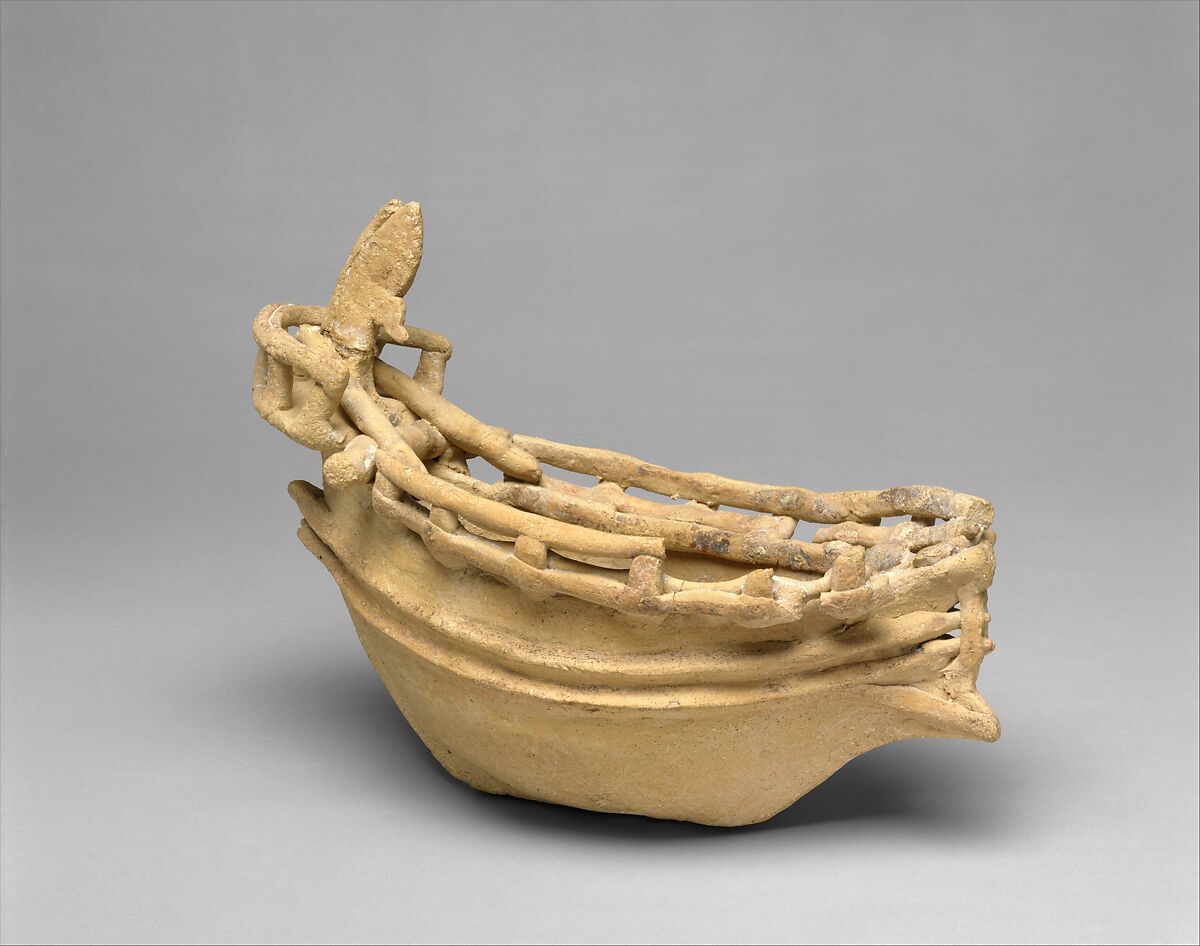 Terracotta model of a ship, Terracotta, Cypriot 