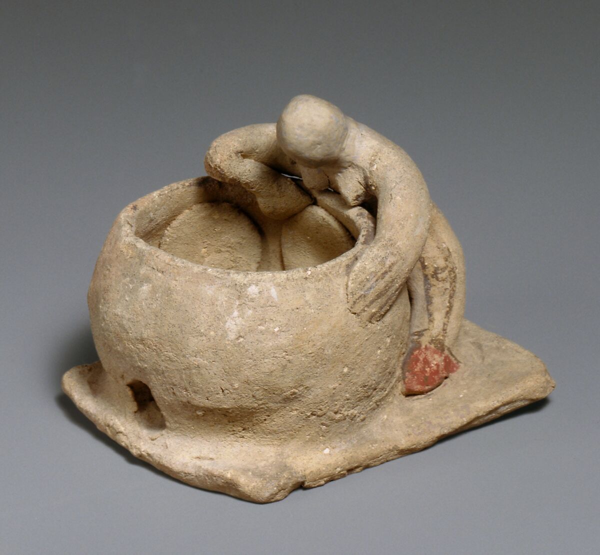 Terracotta Woman Baking Bread Cypriot Cypro Archaic Ii The