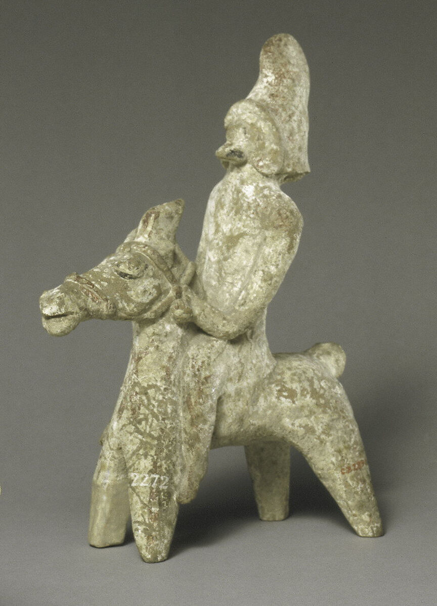 Horse and rider, Terracotta, Cypriot