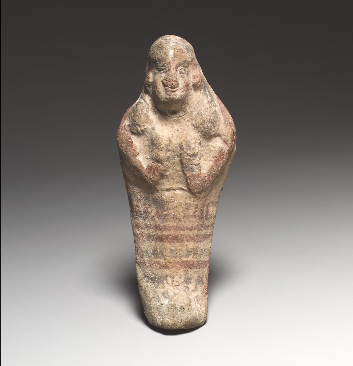 Standing female figurine, Terracotta, Cypriot 