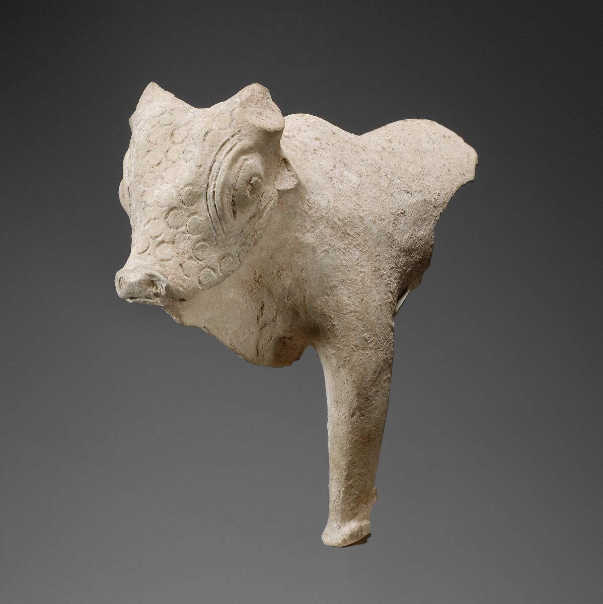 Terracotta statue of a bull, Terracotta, Cypriot 
