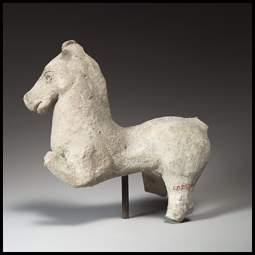 Terracotta statuette of a horse