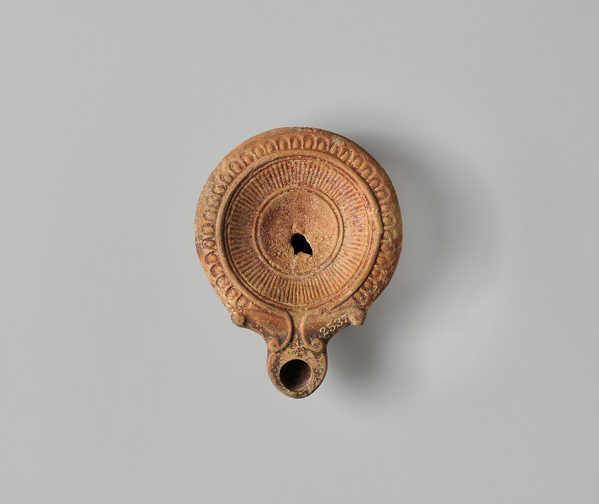 Terracotta oil lamp, Terracotta, Roman, Cypriot 