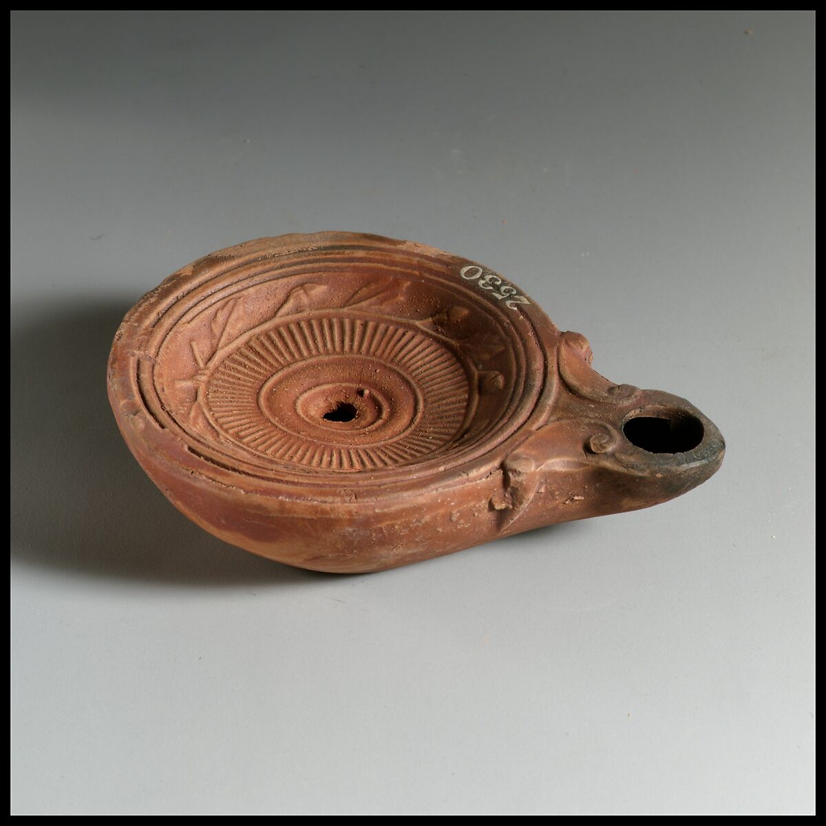 Terracotta oil lamp, Terracotta, Roman, Cypriot