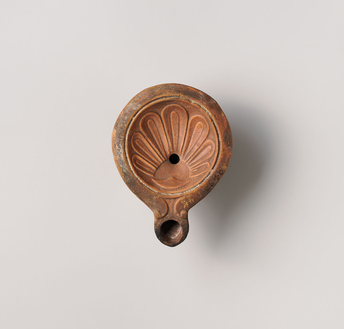 Terracotta oil lamp, Terracotta, Roman, Cypriot 