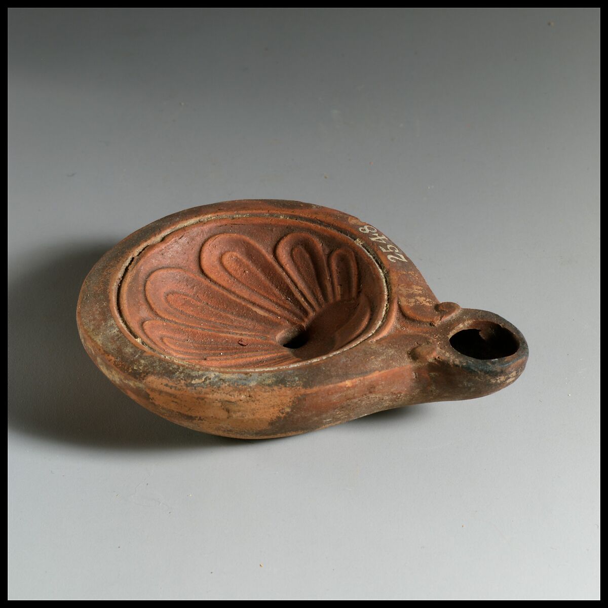Terracotta oil lamp, Terracotta, Roman, Cypriot