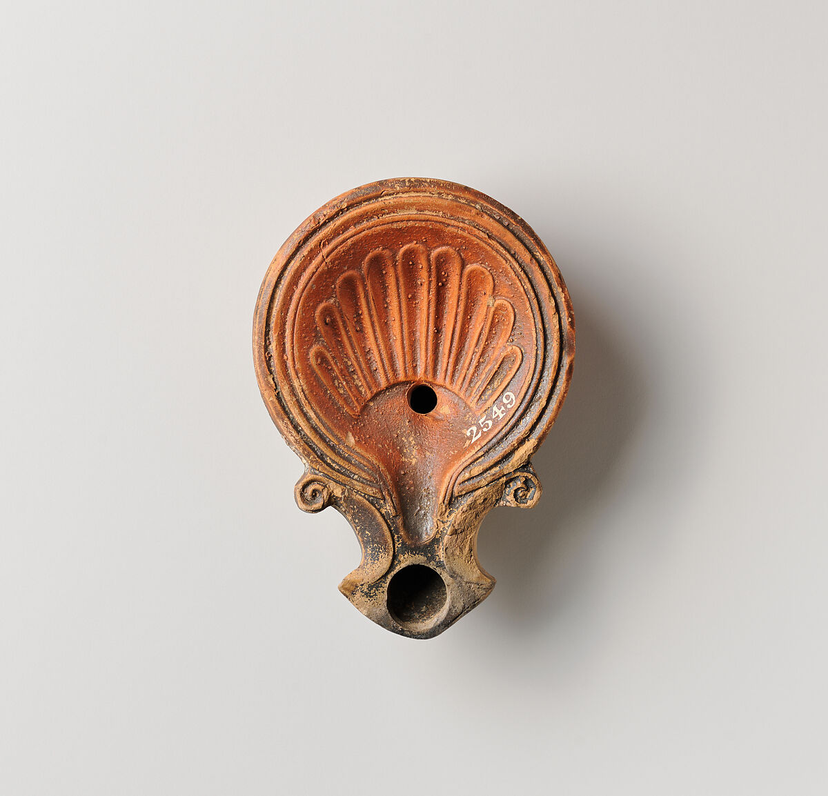 Terracotta oil lamp, Terracotta, Roman, Cypriot 