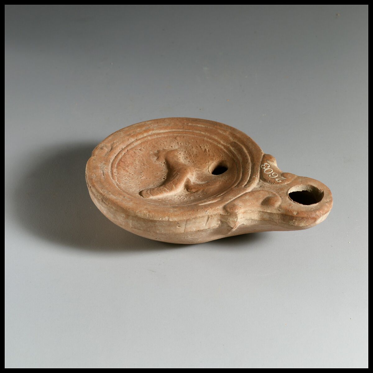 Terracotta oil lamp, Terracotta, Roman, Cypriot
