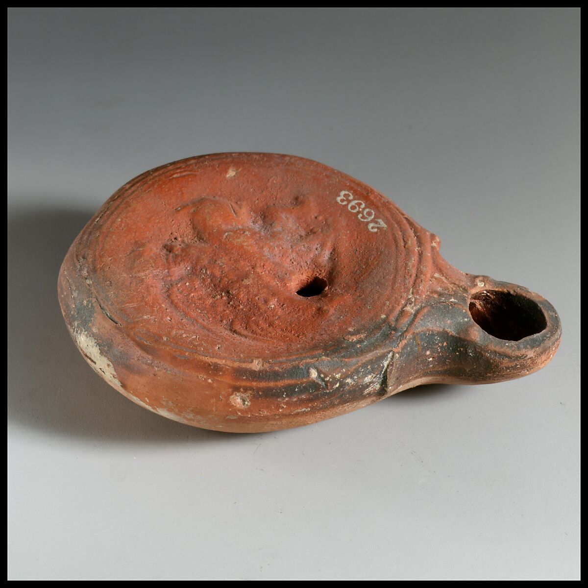 Terracotta oil lamp, Terracotta, Roman, Cypriot