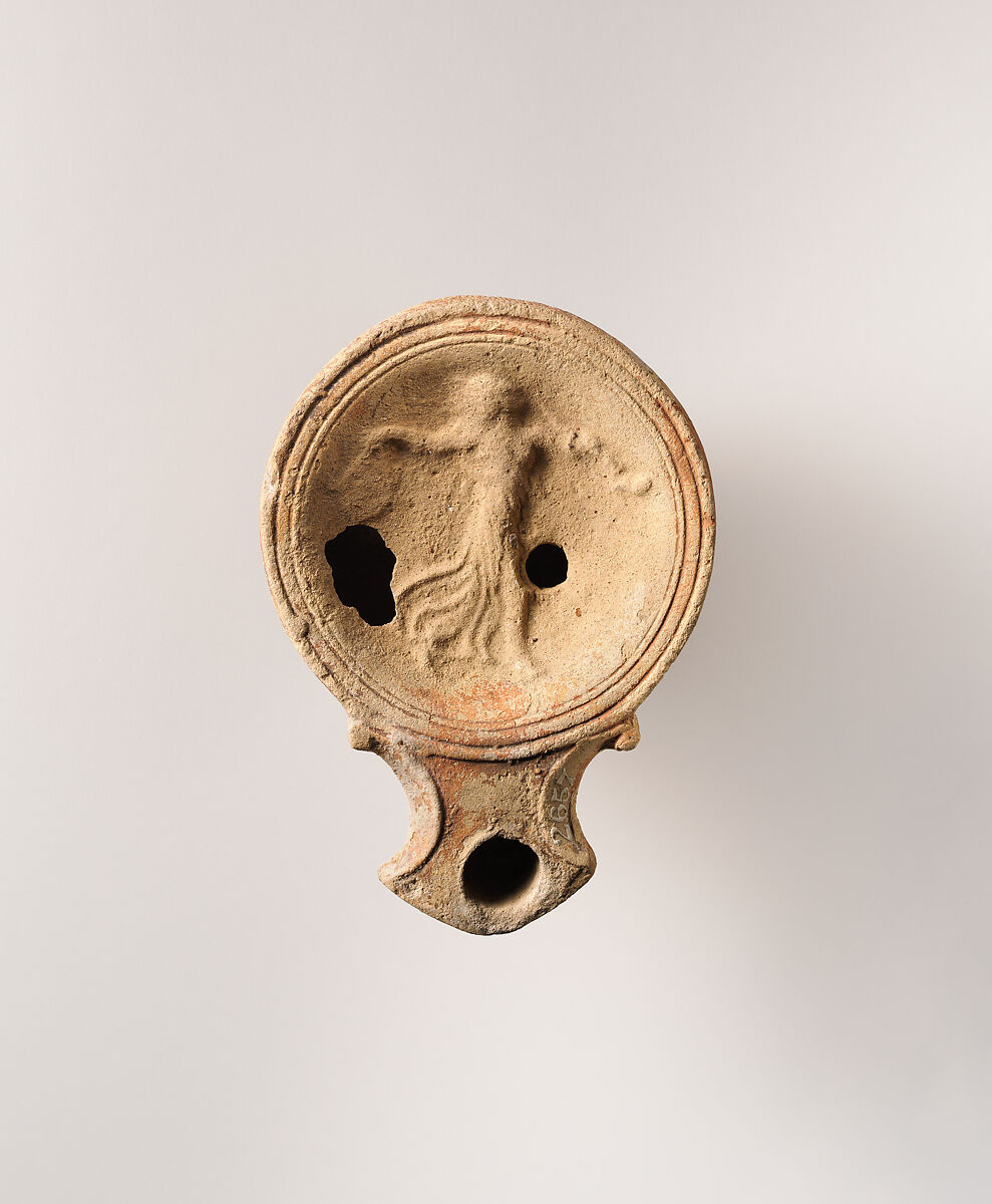 Terracotta oil lamp, Terracotta, Roman, Cypriot 