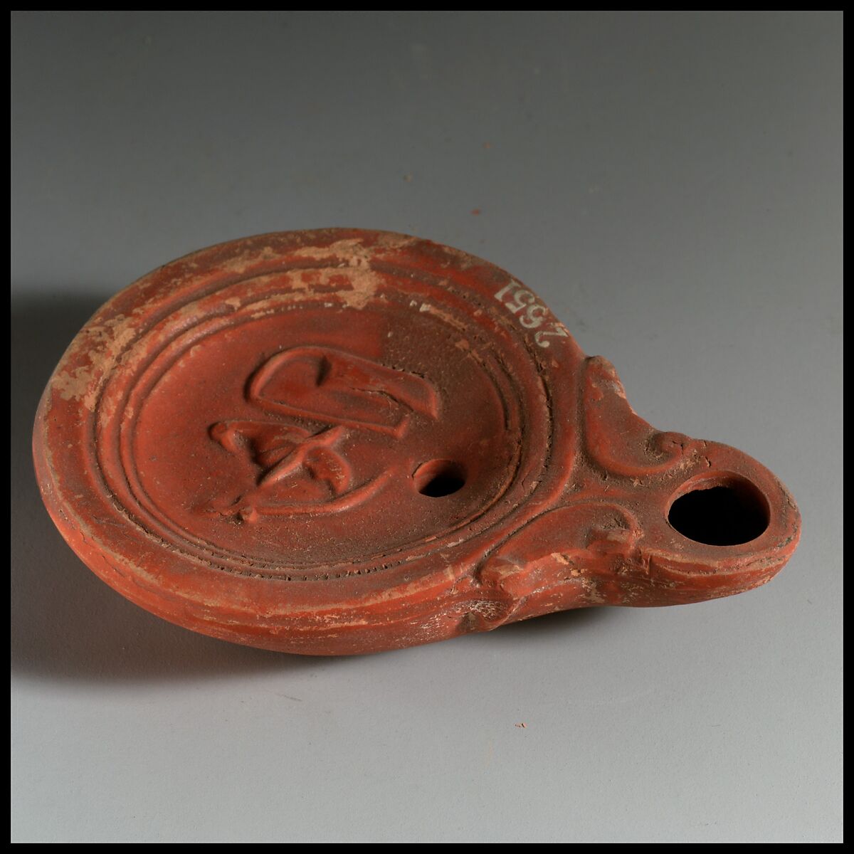 Terracotta oil lamp, Terracotta, Roman, Cypriot