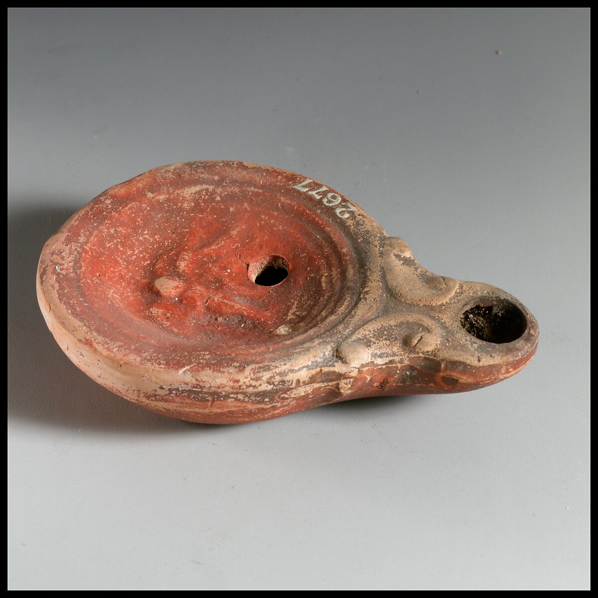 Terracotta oil lamp, Terracotta, Roman, Cypriot