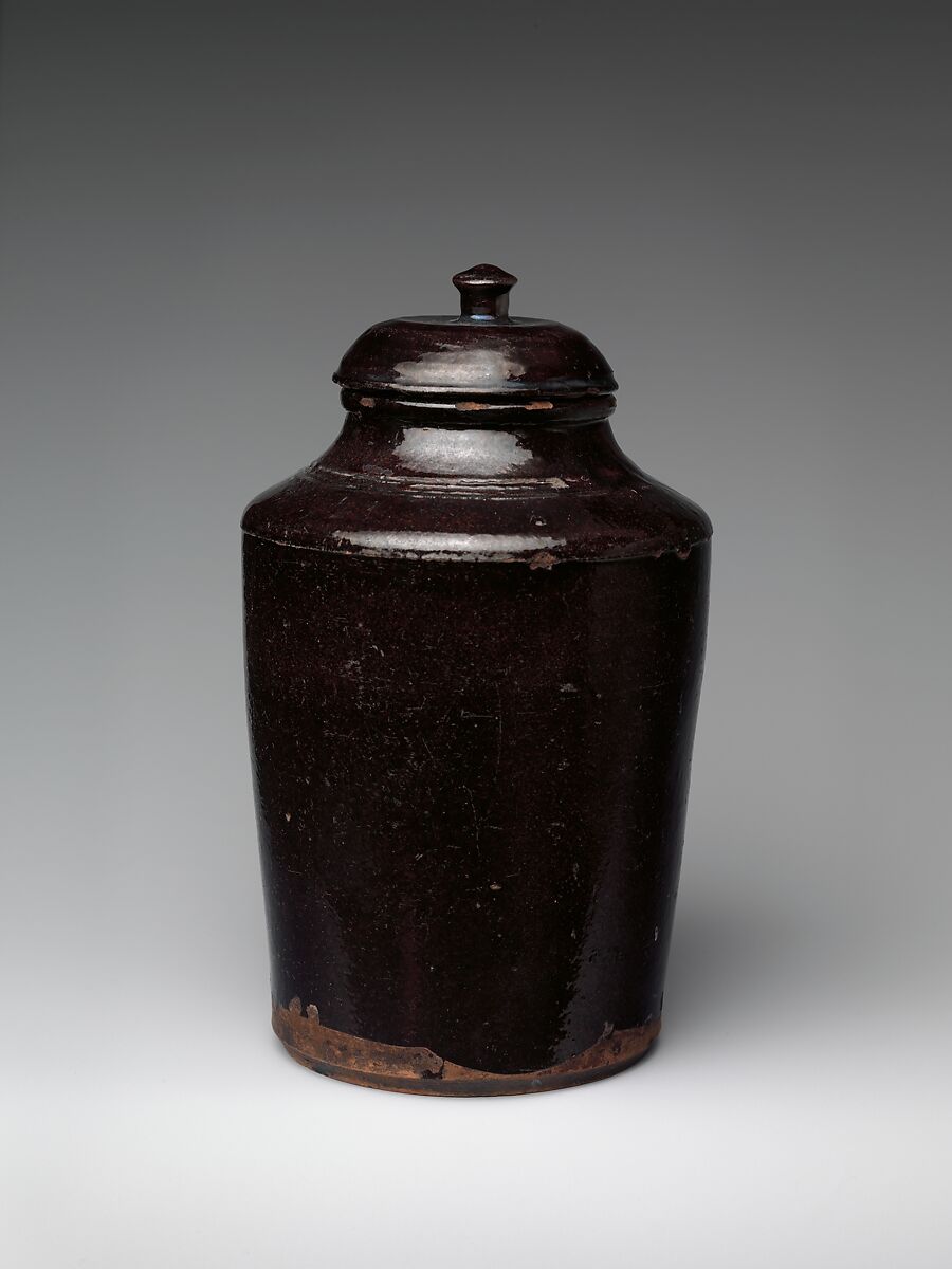 Covered Jar, Stoneware, American 