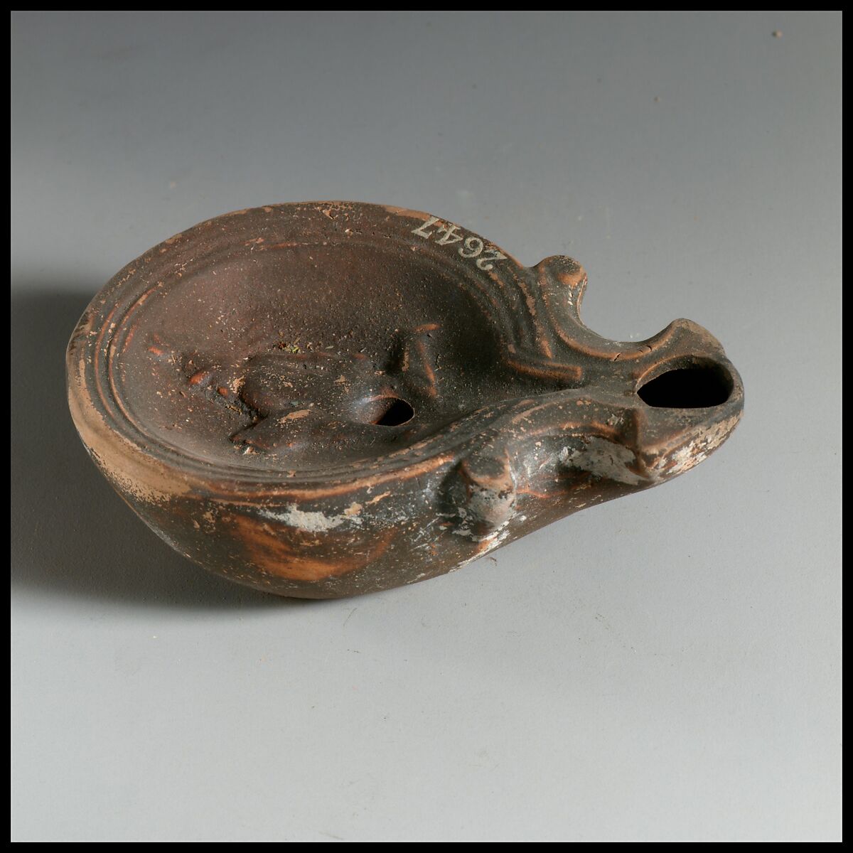 Terracotta oil lamp, Terracotta, Roman, Cypriot