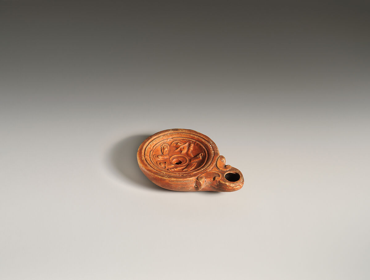 Terracotta oil lamp, Terracotta, Roman, Cypriot