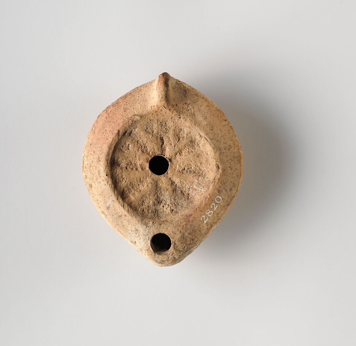 Terracotta oil lamp, Terracotta, Roman, Cypriot 