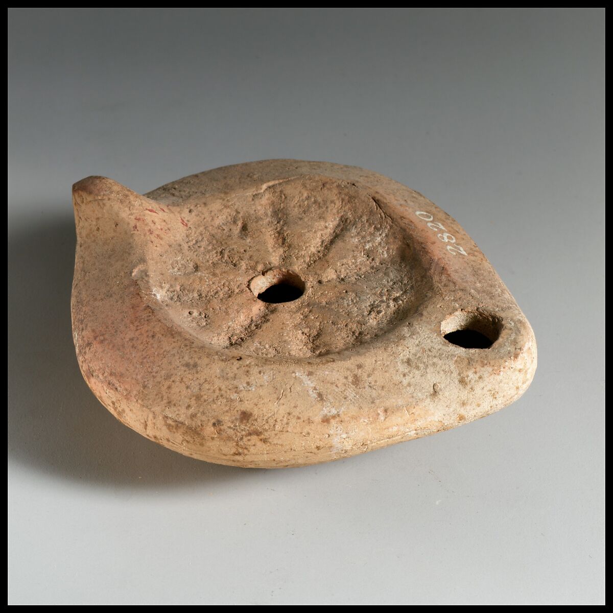 Terracotta oil lamp, Terracotta, Roman, Cypriot