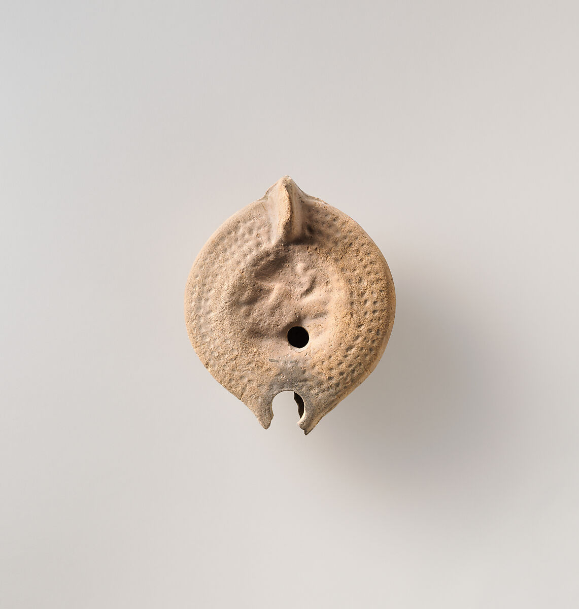 Terracotta oil lamp, Terracotta, Roman 