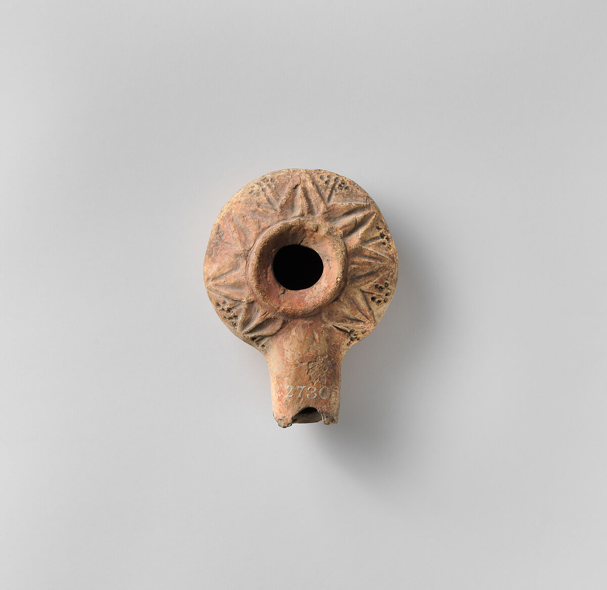 Terracotta oil lamp, Terracotta, Greek 