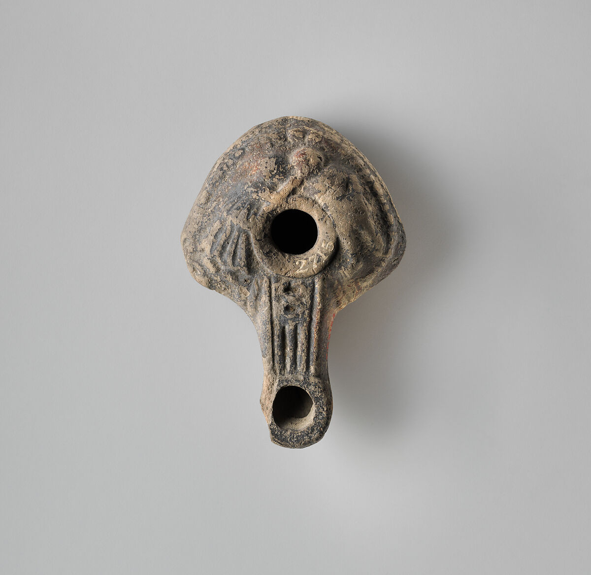 Terracotta oil lamp, Terracotta, Greek 